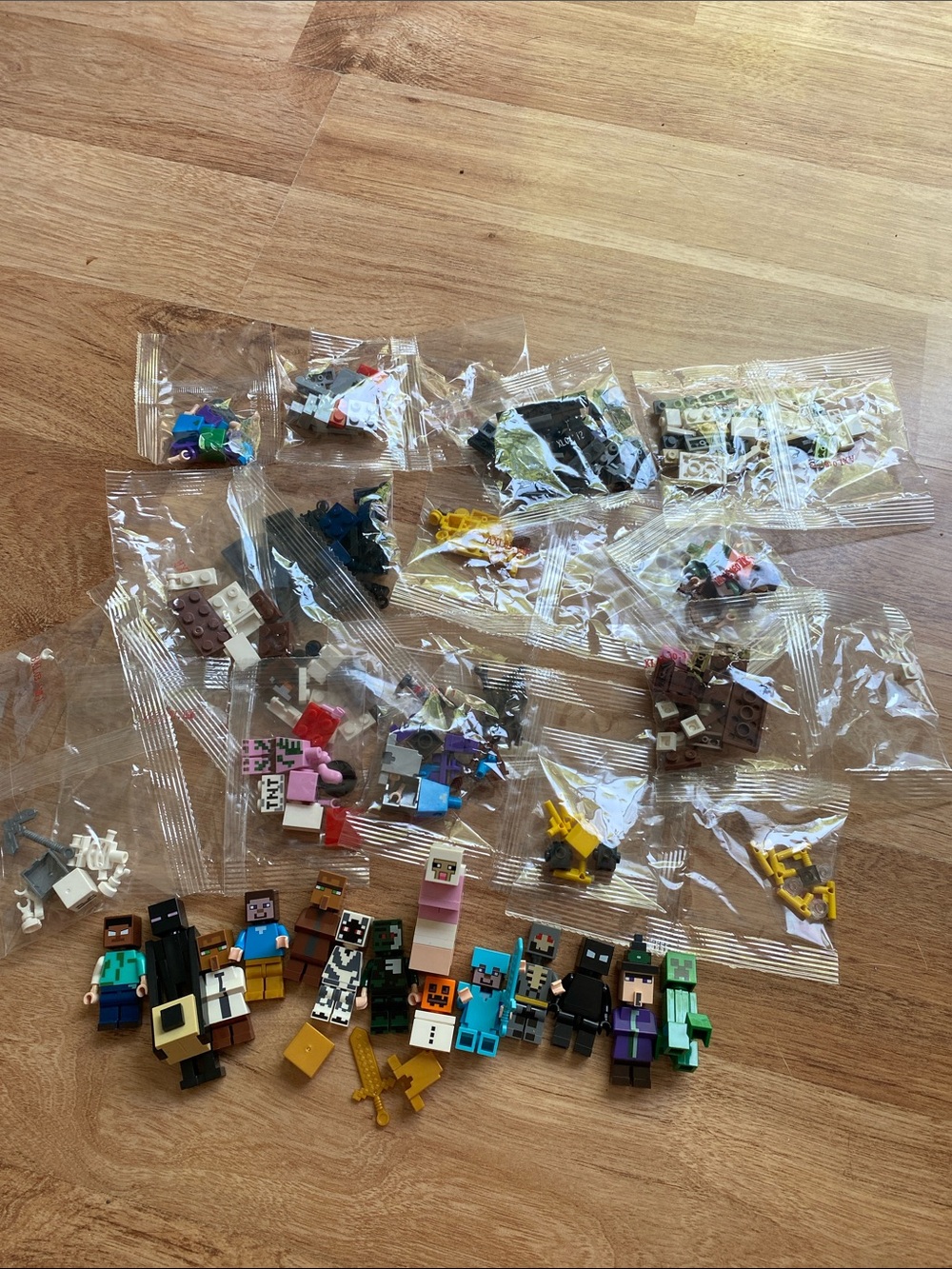 Minecraft Collectible Mini Figures Lot with Accessories